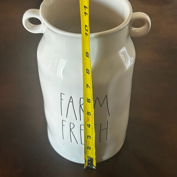 New Discontinued Rae Dunn Artisan Farm Fresh Milk Pitcher Jug Vase 9.5” - Picture 7 of 11